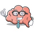 Businessman brain character cartoon mascot