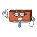 Businessman brick character cartoon style