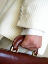 Businessman with brief case Royalty Free Stock Photo