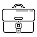 Businessman briefcase icon outline vector. Work bag