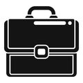 Businessman briefcase icon simple vector. Work bag