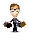 Businessman Briefcases Royalty Free Stock Photo