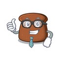 Businessman brown bread character cartoon