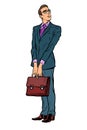 Businessman with a business briefcase