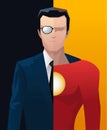 Businessman business executive superhero