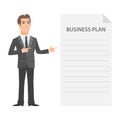 Businessman and business plan concept Royalty Free Stock Photo