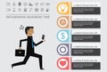 Businessman and business timeline management infographic Royalty Free Stock Photo