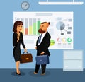 Businessman and Businesswoman Vector Illustration