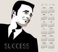 2016 businessman calendar Royalty Free Stock Photo