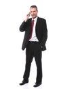 Businessman calling on mobile phone