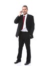 Businessman calling on mobile phone