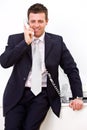 Businessman calling on phone Royalty Free Stock Photo