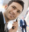 Businessman calling on phone Royalty Free Stock Photo