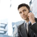 Businessman calling on phone Royalty Free Stock Photo