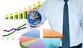 Businessman capture the world Royalty Free Stock Photo