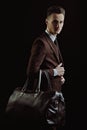 Businessman with carpetbag