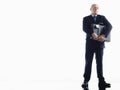 Businessman Carrying Chained Briefcase Royalty Free Stock Photo