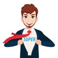 Super manager or superhero Vector illustration Royalty Free Stock Photo