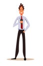 Businessman cartoon character. Vector illustration