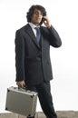 Businessman with case