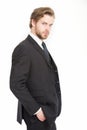 Businessman or ceo in black jacket. Royalty Free Stock Photo