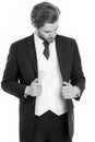 Businessman or ceo in black jacket. Royalty Free Stock Photo