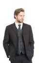 Businessman or ceo in black jacket. Royalty Free Stock Photo