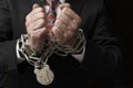 Businessman in chains Royalty Free Stock Photo