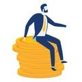 businessman character coins