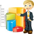 Businessman with chart