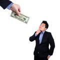 Businessman chase people with money Royalty Free Stock Photo