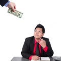 Businessman chase people with money Royalty Free Stock Photo