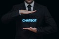 Businessman with chatbot concept