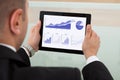 Businessman checking the stock market on digital tablet Royalty Free Stock Photo