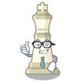 Businessman chess king on a the mascot Royalty Free Stock Photo
