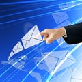 Businessman choose email