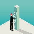 businessman climb ladder