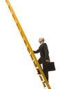 Businessman climbing ladder. Royalty Free Stock Photo