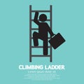 Businessman Climbing Ladder Royalty Free Stock Photo