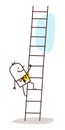 Businessman climbing up