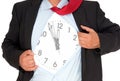 Businessman with clock