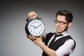 Businessman with clock