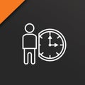 businessman and clock. Vector illustration decorative design Royalty Free Stock Photo