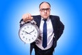 Businessman with clock