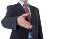 Businessman close-up offering handshake Royalty Free Stock Photo