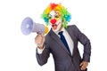 Businessman clown Royalty Free Stock Photo