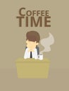 businessman coffee time. VECTOR Royalty Free Stock Photo