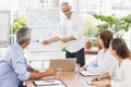 Businessman conducting presentation to colleagues Royalty Free Stock Photo