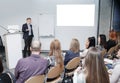 Businessman conducts training for the business team