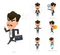 Businessman corporate life flat design 7set-boss